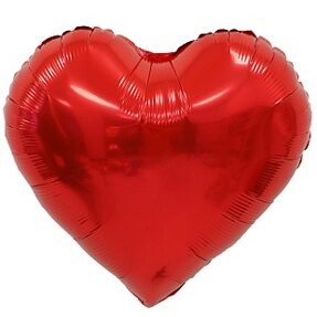 Шар фигура Сердце Красное / Red Китай 24"/60  см